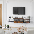 HavenlyYouth 55" Floating TV Stand, Modern Entertainment Center, Wall-Mounted - Image 8