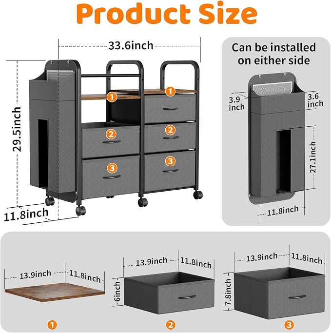 Baby Diaper Caddy Organizer Cart - Image 2