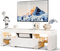 VINGLI 51'' LED TV Stand, High Glossy Modern Entertainment Center by VINGLI