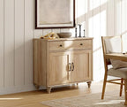 WAMPAT 34’‘ Oak Buffet Cabinet - Image 3