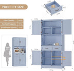 HOSTACK 71" Tall Kitchen Pantry Storage Cabinet, Modern Kitchen Hutch Bar - Image 3