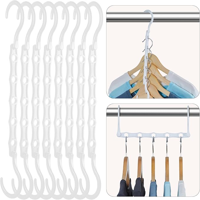 HOUSE DAY Closet Organizers and Storage, 8 Pack Magic Hangers Space Saving by HOUSEDAY