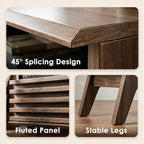 AODK 18.9" Wide Fluted Nightstand Set of 2, End Table - Image 6