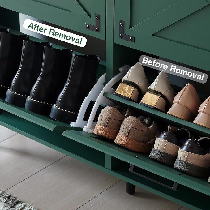 Barnyatoh Shoe Storage Cabinet, Farmhouse Shoe Organizer - Image 5