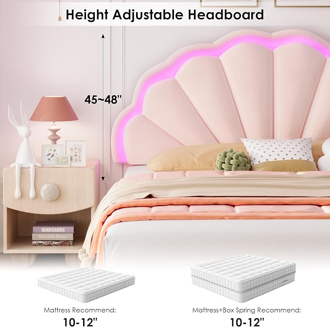 HIFIT Queen Upholstered Smart LED Bed Frame - Image 7