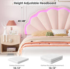 HIFIT Full Size Upholstered Smart LED Bed Frame - Image 8
