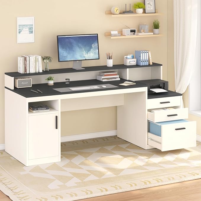 YOMILUVE 65 Inch Computer Desk - Image 3