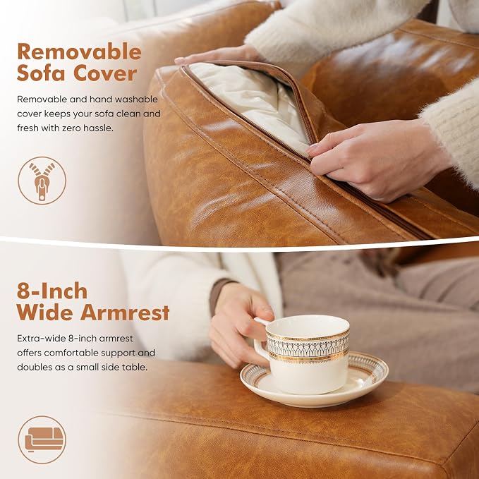 ABCASA Oversized Modular V Shaped Sectional Couches - Image 9