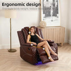 3-Piece Leather Power Recliner Sofa Set - Image 6