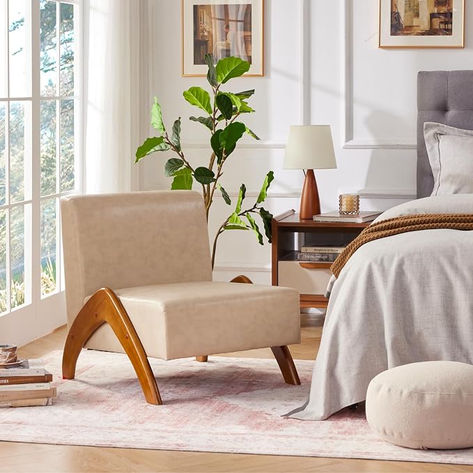 Oversized Accent Chair, upholstered armless mid Century Modern Living Room Chair - Image 8