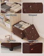 ABHENG Synthetic Leather Cover Steel Frame Ottoman - Image 6