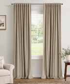 INOVADAY 100% Blackout Linen Curtains by INOVADAY