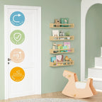 Forbena Natural Wood Nursery Bookshelves - Image 4