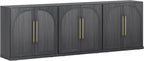 BELLEZE 3 Tier Bookshelf with Double-Arc Door - Image 8