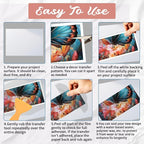6 Sheets Dragonfly and Butterfly Rub on Transfer - Image 3