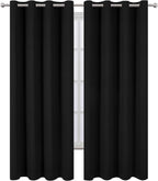 Blackout Curtains 66 x 95 inch/Black Curtains Set of 2 Panels/Thermal Insulated - Image 2