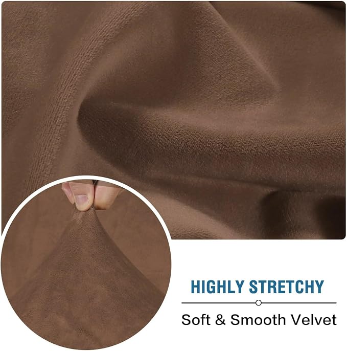 H.VERSAILTEX Velvet Stretch Individual Couch Cushion Cover Plush Cushion - Image 5