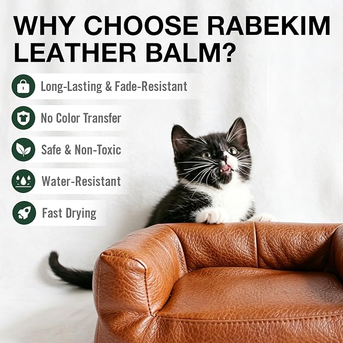 White Leather Repair Kit, Leather Recoloring Balm – Restore & Repair Faded - Image 6