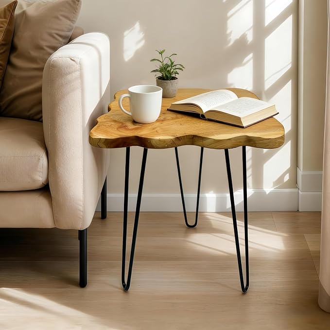 Natural Edge End Table, Live Edge Side Table - Image 8