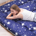 MAXYOYO Navy Starry Sky Japanese Futon Mattress, Tatami Mat Portable Camping - Image 7