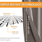 Blackout Curtains for Bedroom, 52 x 54 Inches Long, 2 Panels | Thermal - Image 3