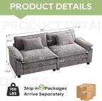 Oprisen 86" Modular Sectional Sofa, Comfy Cloud Couch Sectional Sofa - Image 2