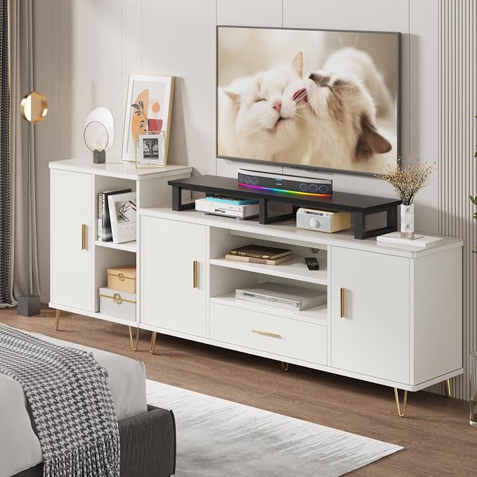 YAOHUOO 45" Large TV Riser for 32-60 inch TV, TV Riser Stand Shelf - Image 2