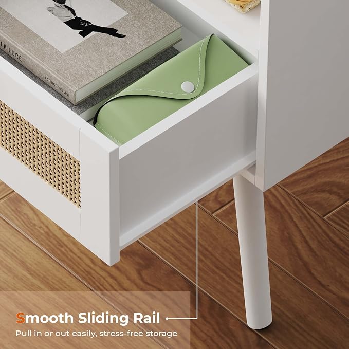 SUPERJARE Nightstands with Charging Station, Bedside Table Set of 2 with PE - Image 9