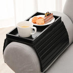 GEHE Bamboo Sofa Arm Tray, Foldable Couch Arm Tray Side Table, Anti-Falling - Image 8