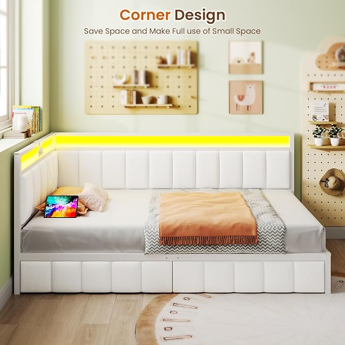 DICTAC Corner Twin XL Bed Frame - Image 3