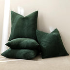 MIULEE Soft Corduroy Decorative Throw Pillow Covers Army Green 18x18 | Set of 4 - Image 8