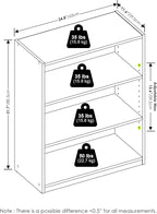 Furinno GEHRY Book Shelf, 3-Tier Small Bookshelf, Bookcase - Image 3