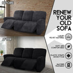 ULTICOR Velvet 8-Pieces Recliner Sofa Covers Stretch Reclining Couch Covers - Image 5