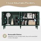 ARTPOWER 61.8" Hollow Carved Wood Accent Cabinet - Image 6
