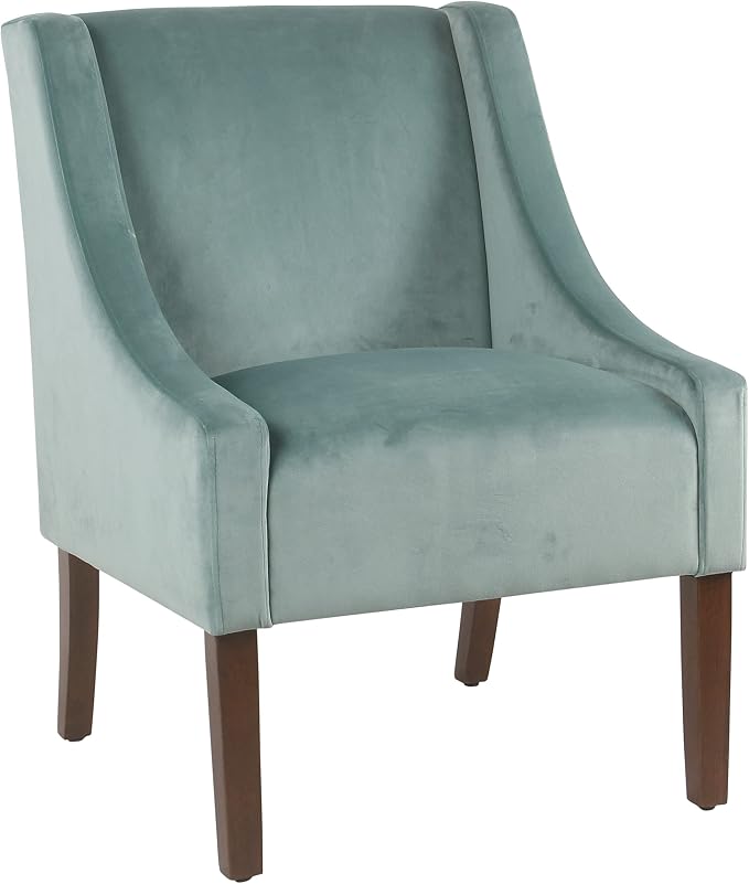 Homepop Home Decor | Upholstered Classic Swoop Arm Accent Chair | Accent Chairs by HomePop
