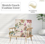 CALBODE 8pcs Single Seat Floral Print Outdoor Couch Cover, Waterproof Elastic - Image 4