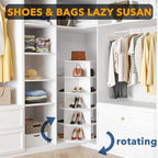 SpaceAid 5 Tier Rotating Shoe Rack Tower, Spinning Shoe Display Lazy Susan - Image 4