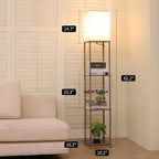 Gupuzm Floor Lamp with Shelves, Modern Square Standing Lamp with 3 Color - Image 3