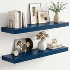 fuqing Dark Blue Floating Shelves | 24 Inch Floating Shelves by Fuqing