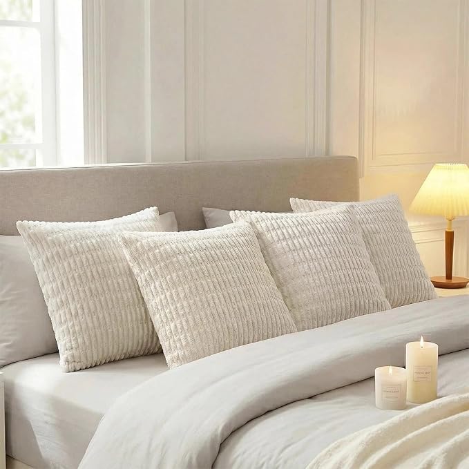 Fancy Homi 4 Packs Decorative Throw Pillow Covers - Image 3