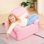 MOMCAYWEX Kids Sofa, Sherpa Couch - Image 4