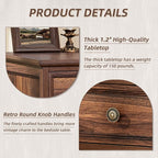 Joaxswe 24" Wide Farmhouse Night Stand Set of 2, Large End Table - Image 6