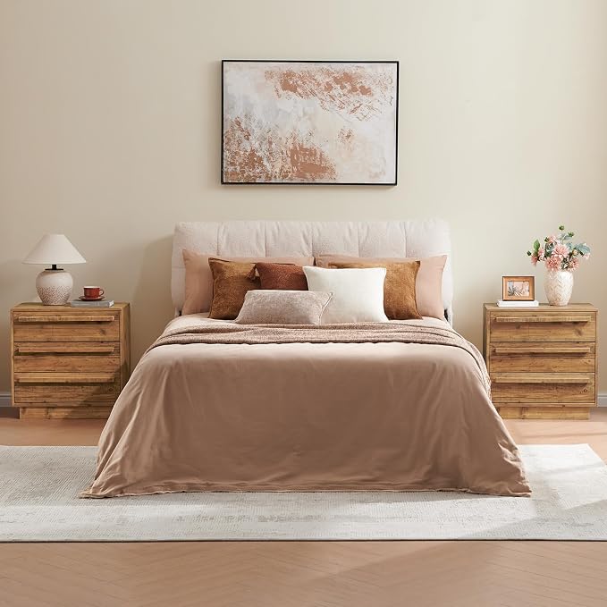 HOKYHOKY Reclaimed Solid Wood Nightstand-24 Inches Large End Table - Image 8