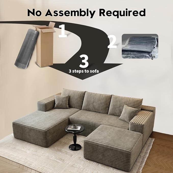 107.5" Cloud Modular Sectional Couch - Image 3