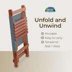 BYER OF MAINE Pangean Lounger Chair – Portable, Lightweight, Foldable Wood and - Image 5