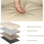 BelugaHelper Storage Ottoman Foot Rest Stool, Folding Leather Footstool Bench - Image 7