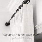 Pinch Pleated Linen Curtains 100% Blackout 84 Inches Long - Image 5