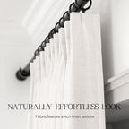 Pinch Pleated Linen Curtains 100% Blackout 102 Inches Long - Image 5