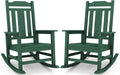 SERWALL HDPE Outdoor Rocking Chair Set of 2, Patio Rocking Chairs Set, Rocking by SERWALL