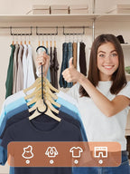 HOUSE DAY Space Saving Hangers, 8 Pack, Collapsible Closet Organizer, Smart - Image 8